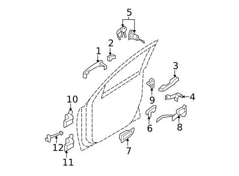 Lock & Hardware for 2009 Hyundai Santa Fe #1