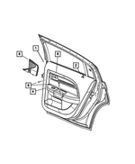 1GH801DVAA - Interior Trim: Rear Door Trim Panel, Right for Mopar Image