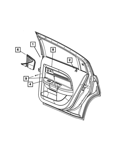 Door Trim Panels-Front and Rear for 2009 Chrysler Sebring #2