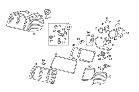 Lighting Unit for 1989 Mercedes-Benz 300 SE #0