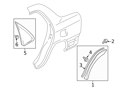 Exterior Trim - Quarter Panel for 2004 Suzuki Aerio #0