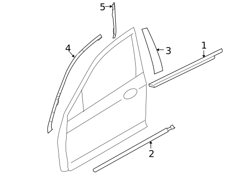 Exterior Trim - Front Door for 2007 Ford Fusion #0