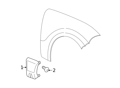Exterior Trim - Fender for 2004 Mercury Mountaineer #0