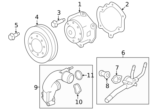 Water Pump & Related Components for 2012 Chevrolet Captiva Sport #0