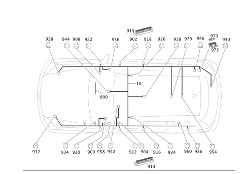 Frame Floor System Main Wiring Harness for 2014 Mercedes-Benz GLK 250 #0
