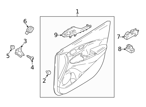 Interior Trim - Front Door for 2021 Hyundai Kona Electric #0