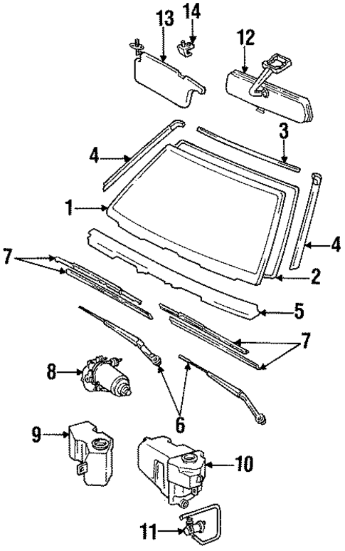 Glass - Windshield for 1988 Toyota Cressida #0