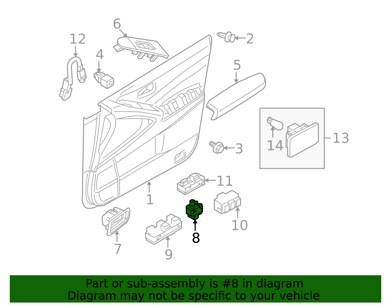 Front Left Driver Side For 2009-2014 Nissan Murano Power Window Regulator Front Left Driver Side For 2009-2014 Nissan Murano Power Window Regulator