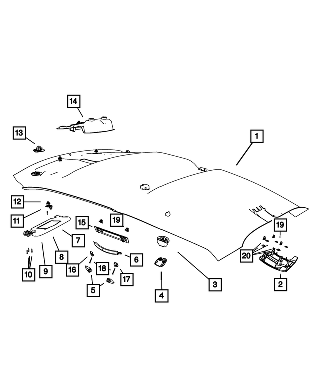 68048868AA - Interior Trim: Coat Hook Retainer for Mopar Image image