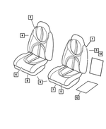 WK871DVAA - Interior Trim: Seat Back Cover for Mopar Image