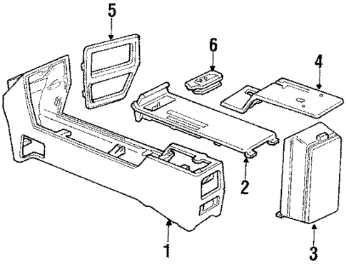 Floor Console for 1988 Oldsmobile Cutlass Calais #0