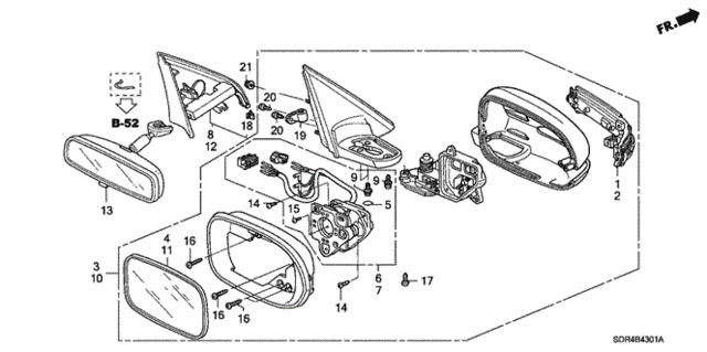 Mirror ('06-) for 2007 Honda Accord #0