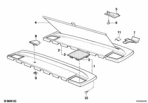 Interior Equipment, Upper for 1992 BMW 740i #1