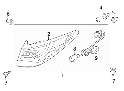Tail Lamps for 2015 Hyundai Tucson #2