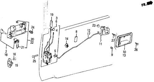 Front Door Locks for 1984 Honda Wagovan #0