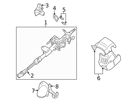 Steering Column Assembly for 2000 Toyota Corolla #1