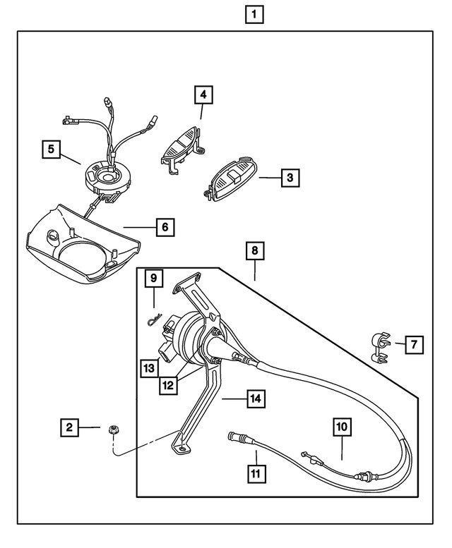 56045403AG - Mopar Accessories - Component Parts: Clockspring for Mopar Image