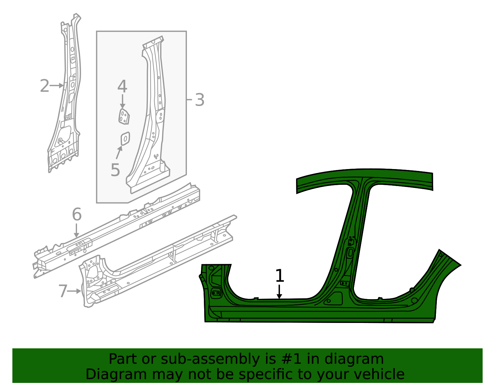 BJY6-70-271 - Center Pillar & Rocker 2014-2018 Mazda 3 | Mazda-Parts