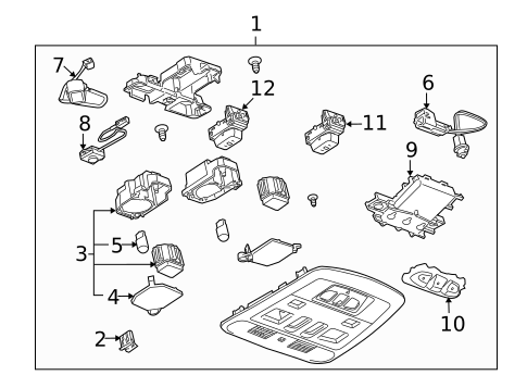Overhead Console for 2019 Cadillac XT5 #6
