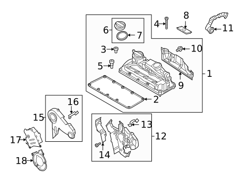 Valve & Timing Covers for 2014 Volkswagen Golf #0