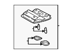 63650AA070B0 - Body: Overhead Console for Toyota Image