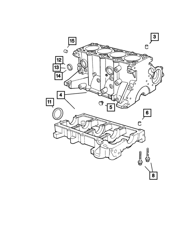 RL114430AD - Engine 2.4L Four Cylinder (Turbo): Short Block for Mopar Image