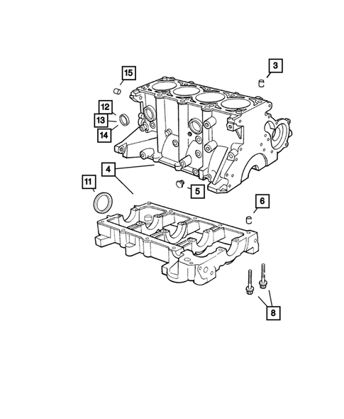 Cylinder Block for 2005 Chrysler PT Cruiser #0