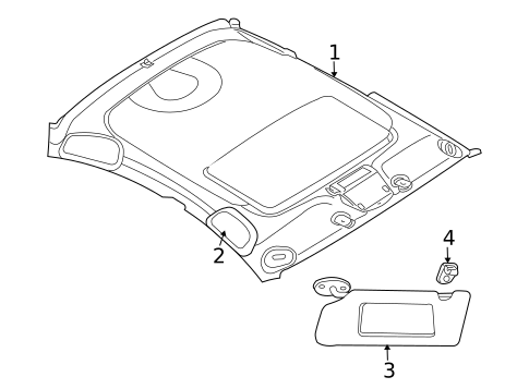 Interior Trim - Roof for 2005 Chrysler 300 #0