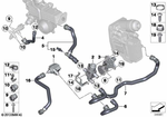 11538843816 - Engine: Auxiliary Water Pump for BMW Image