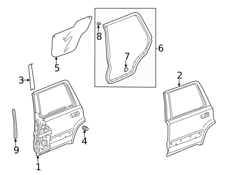Door & Components for 2003 Honda CR-V #0