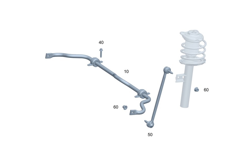 243-320-85-00 - Torsion Bar Linkage 1954-2026 Mercedes-Benz