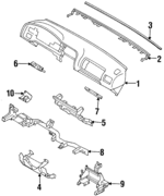 8971348460 - : Knee Bolster for Honda Image