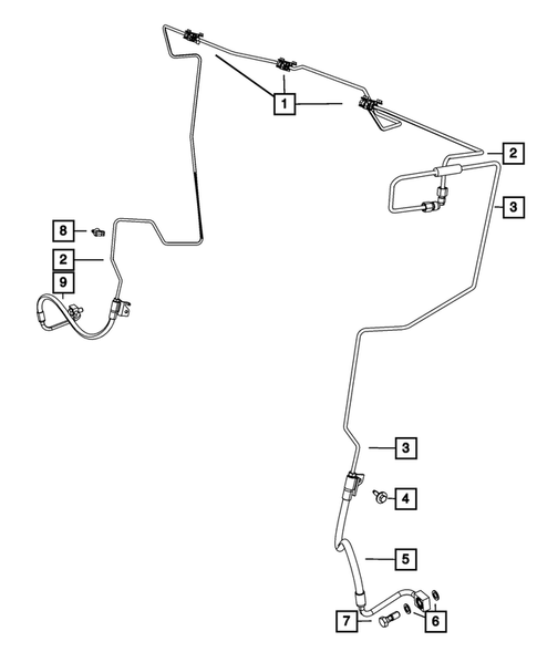 Hydraulic Control Unit, Brake Tubes and Hoses for 2009 Jeep Grand Cherokee #0