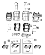 6PW34TX7AH - Interior Trim: Front Seat Back Cover, Right for Jeep: Gladiator, Wrangler Image