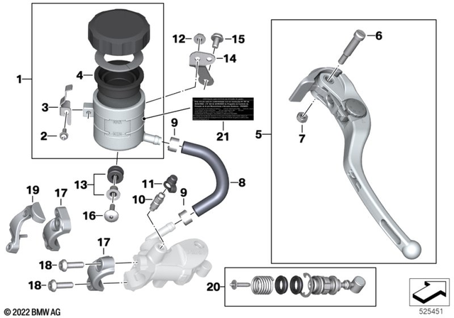 34318356966 - Steering: Hose Clamp - 12.0 for BMW-Motorrad Image image