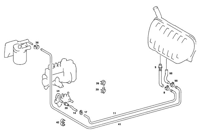 2019900322 - Fuel System: Bolt for Mercedes-Benz: 190, 190D, 190E Image image