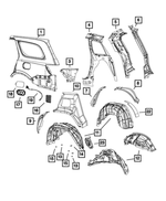 68214166AD - Body Sheet Metal Except Doors: Body Side Aperture Outer Panel, Right for Mopar Image