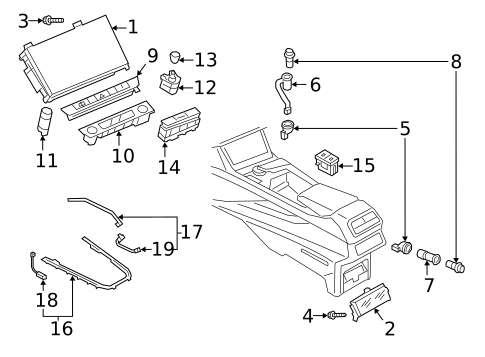 Front Console for 2021 Audi e-tron Quattro #1