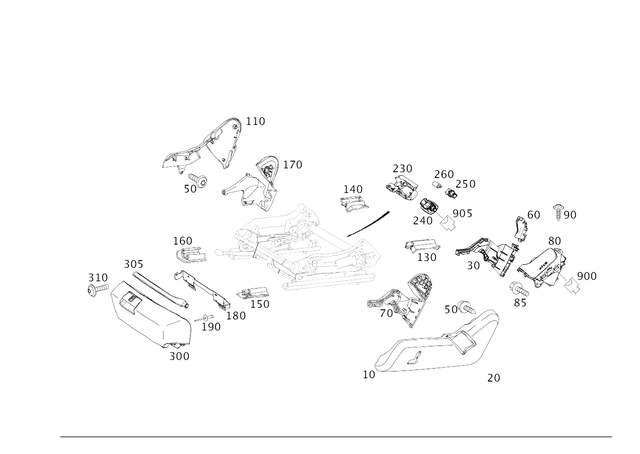 2129180230 - Driver Seat: Cover for Mercedes-Benz: CLS400, CLS550, CLS63 AMG, CLS63 AMG S, E250, E350, E400, E550, E63 AMG, E63 AMG S Image image