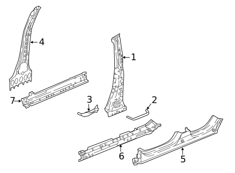 Center Pillar & Rocker for 2020 Honda CR-V #0