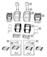 68535317AA - : Front Seat Back Foam, Right for Mopar Image