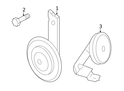 Horn for 2007 Kia Rio5 #0