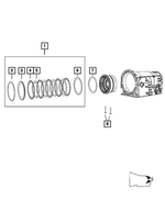 68028660AB - NAG1; W5A580; 5-Speed; Automatic Transmission: B2 Brake Clutch Stack Up Clutch Package for Mopar Image