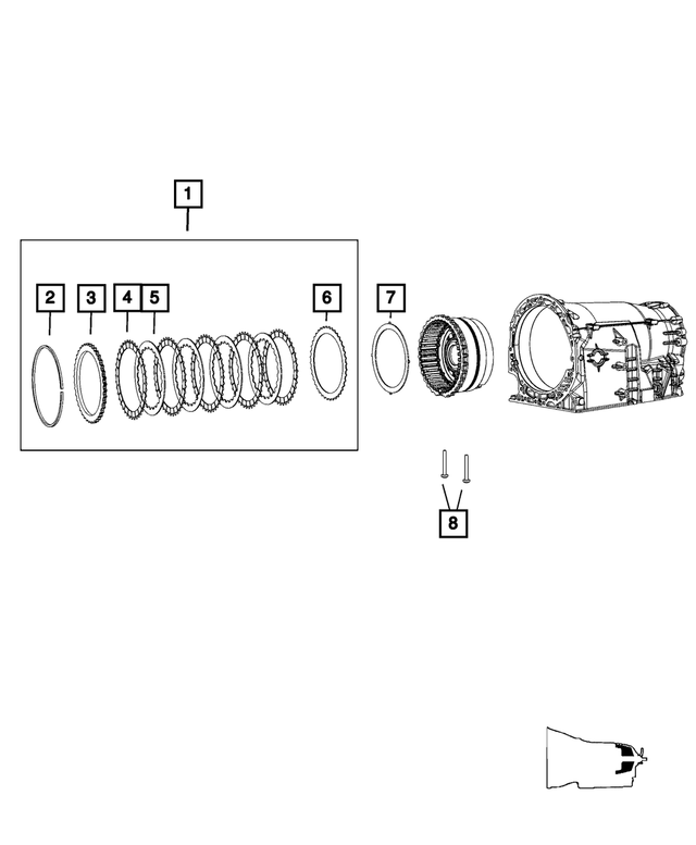52107983AA - NAG1; W5A580; 5-Speed; Automatic Transmission: Snap Ring for Mopar Image