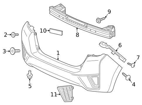 Bumper & Components - Rear for 2015 Honda Fit #0