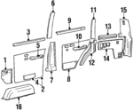 MB735370 - : Front Door Trim for Mitsubishi: Montero Image