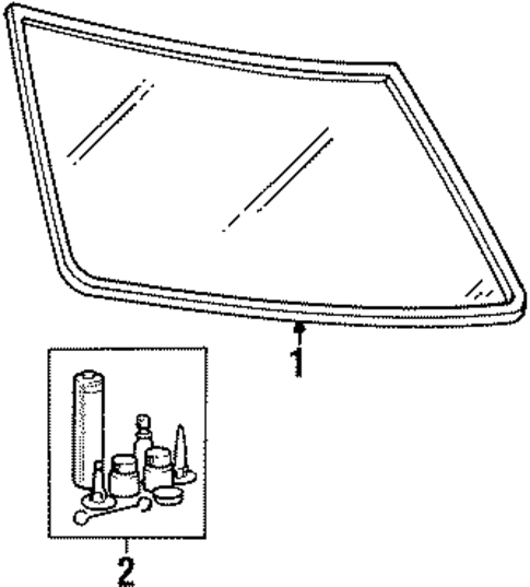 Glass & Hardware - Back for 1996 Volvo 850 #0
