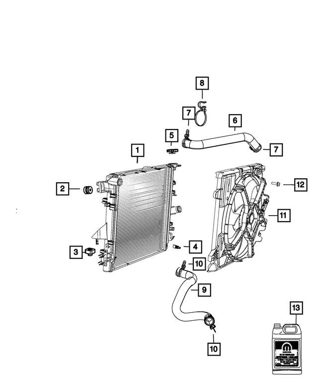 « 68191278AA – Cooling : Serre-cÂble pour Mopar Image »