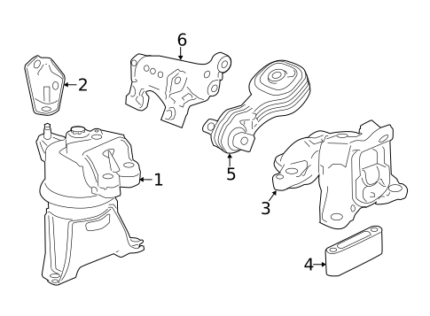 Engine & Trans Mounting for 2012 Honda Civic #1