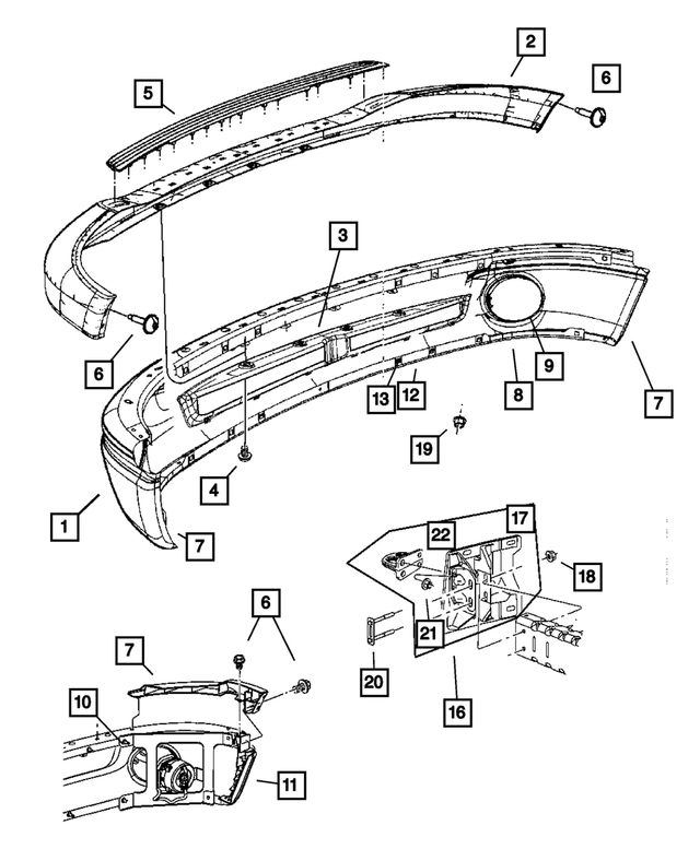 5JQ48ZSPAA - Frames and Bumpers: Front Bumper for Mopar Image image